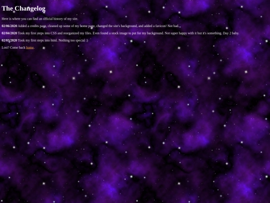 site/pages/changelog screenshot