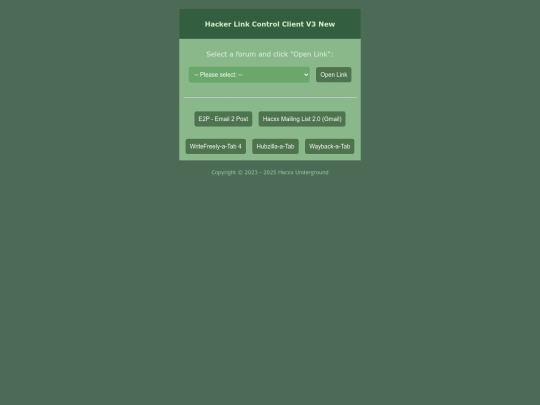 Hacker Link Control Client V3 New   E2P   Mailer (Green Layout) screenshot