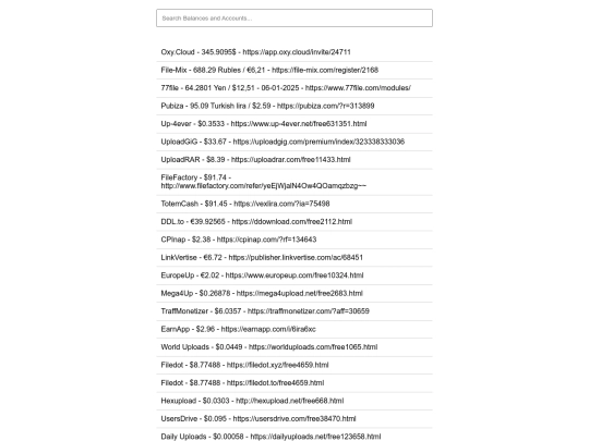 Hacxx Balances and Accounts 2 screenshot