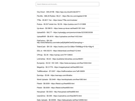 Hacxx Balances and Accounts 3 screenshot