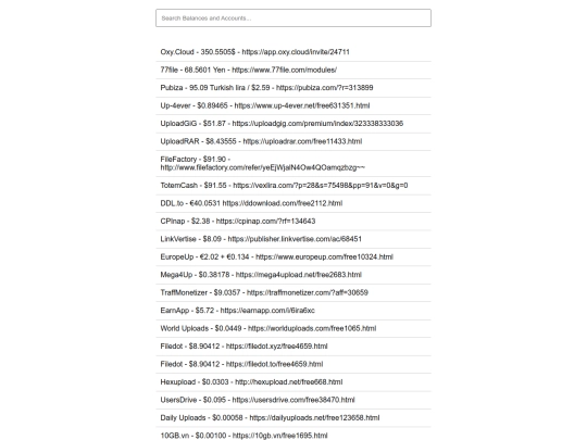 Hacxx Balances and Accounts 4 screenshot