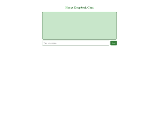 Hacxx DeepSeek Chat V1 screenshot
