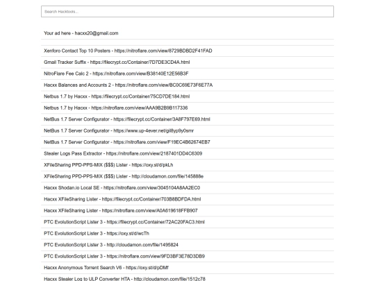 Hacxx Hacktools Search Engine 3 screenshot
