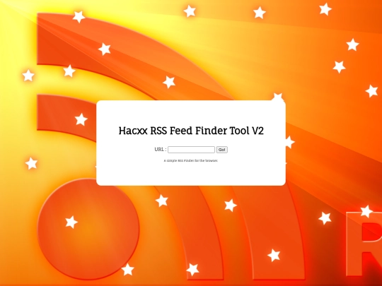 Hacxx RSS Feed Finder Tool V2 screenshot