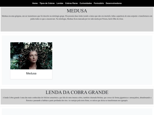 bootstrap/lendas screenshot
