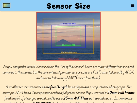 sensor_size/sensor_size screenshot