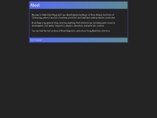 blog/about screenshot