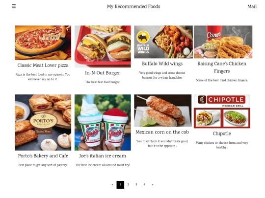 foodblog screenshot