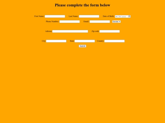form screenshot