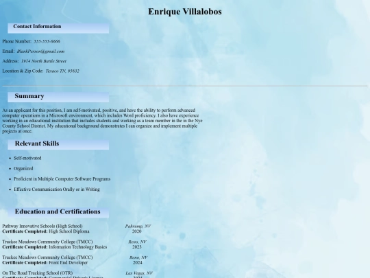 index screenshot