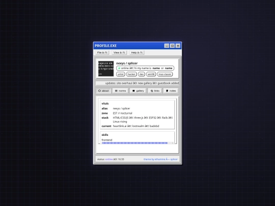 index screenshot