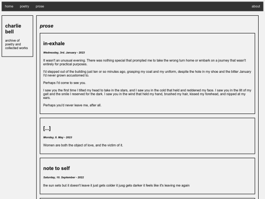 prose screenshot