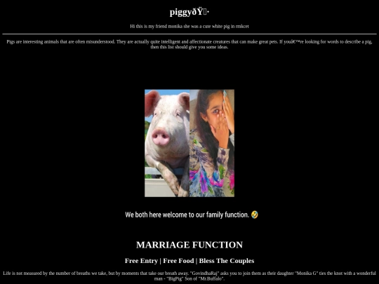 marriage invitation/event screenshot