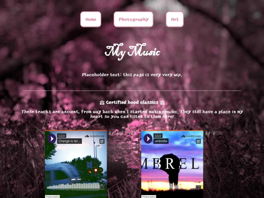 musicpage screenshot
