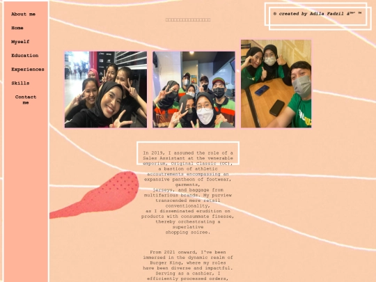 EXPERIENCES screenshot