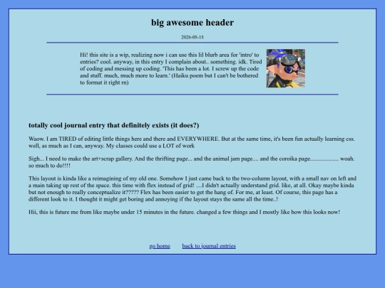 journaltest screenshot