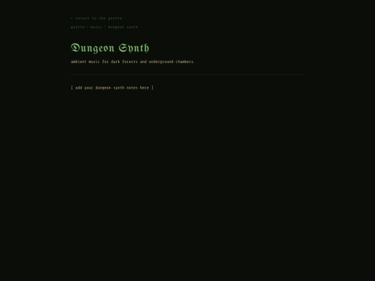 music-dungeon-synth screenshot