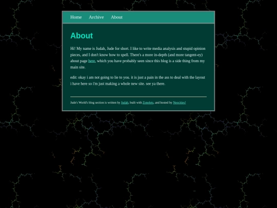 blog/about screenshot