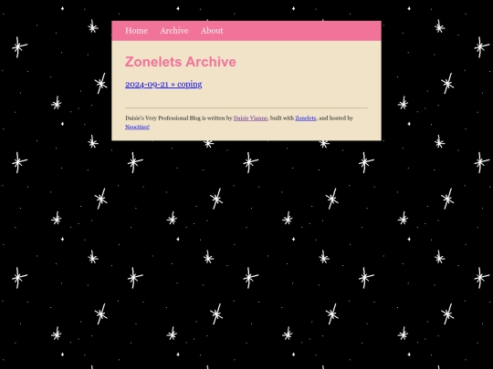 blog/archive screenshot