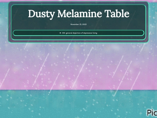 creative/poems/poem/dustymelaminetable screenshot