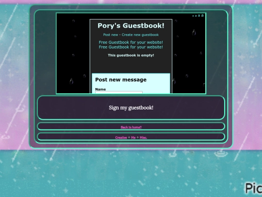 guestbook screenshot