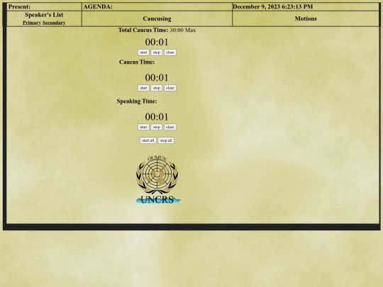 UNCRS screenshot