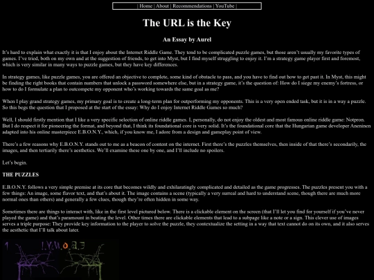 essays/theurlisthekey screenshot