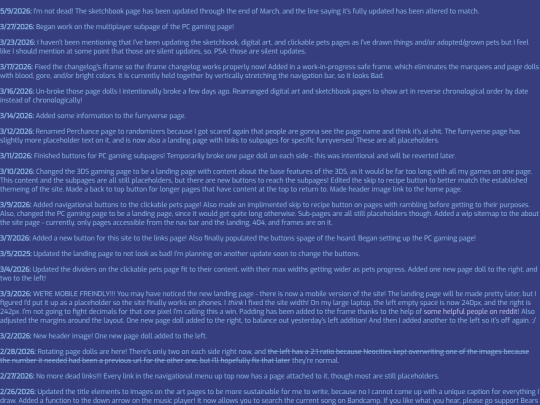 changelog screenshot
