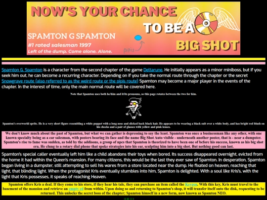 spamton site screenshot