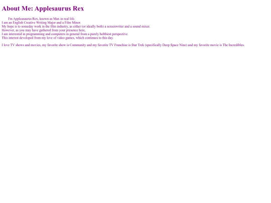 aboutme screenshot