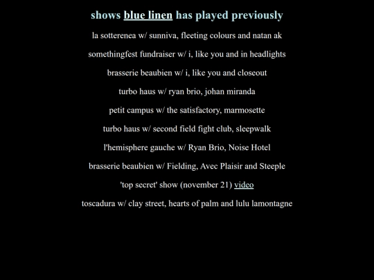 pastshows screenshot