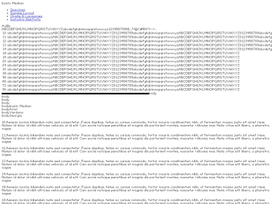 font/basiic-demo screenshot