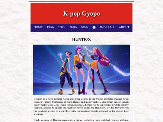 pages/huntrix screenshot