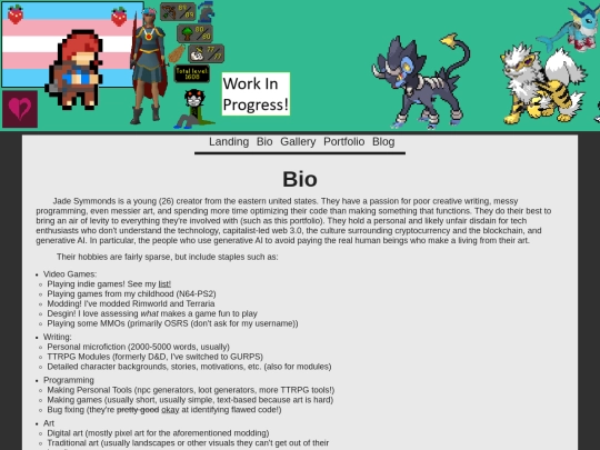 bio screenshot
