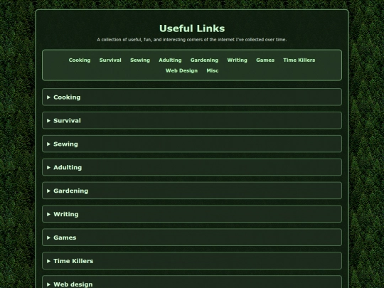 links screenshot