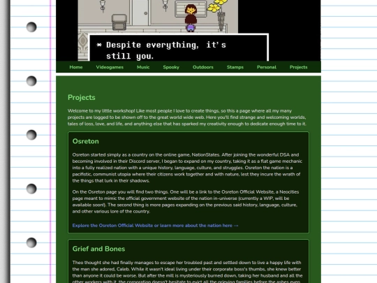projects screenshot