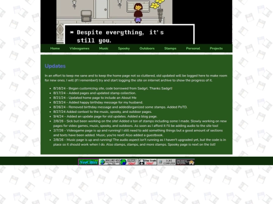 updates screenshot