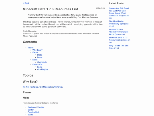 posts/minecraft-beta-resources-list screenshot