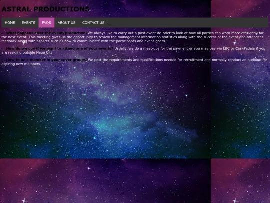Faqs screenshot