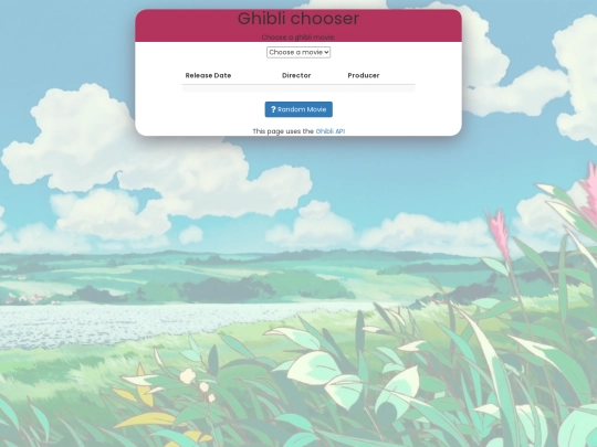 api screenshot