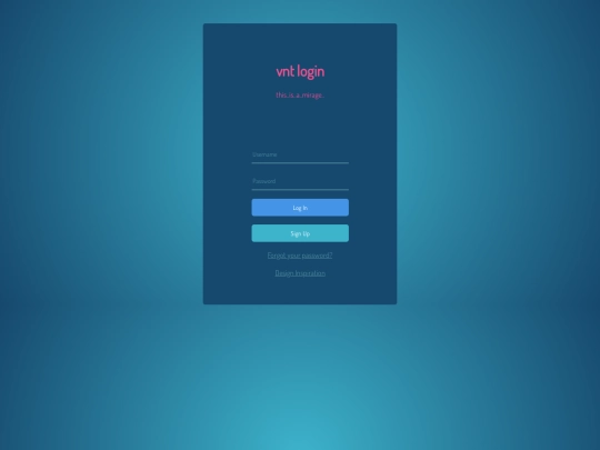 login screenshot
