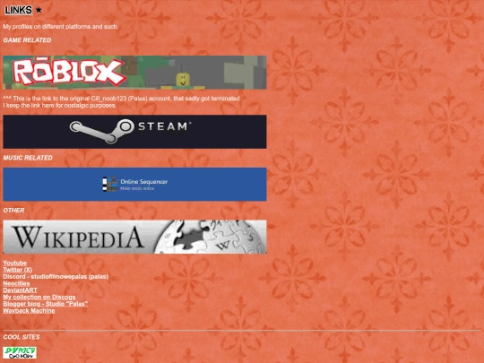 content/links screenshot
