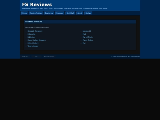 review-archive screenshot