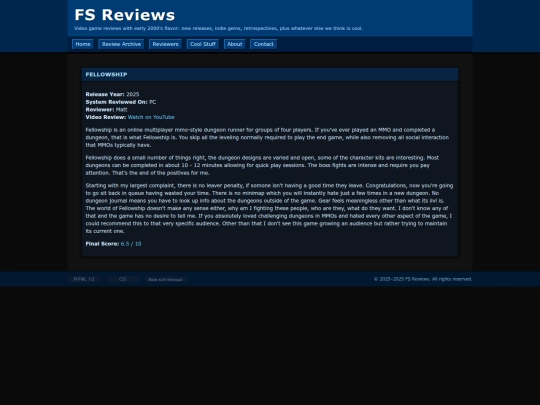 reviews/fellowship screenshot