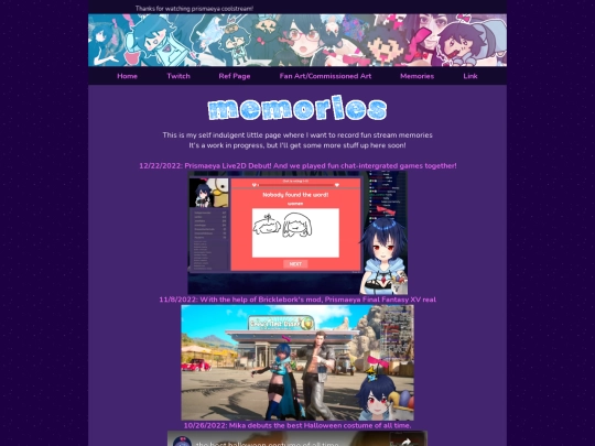 memories screenshot