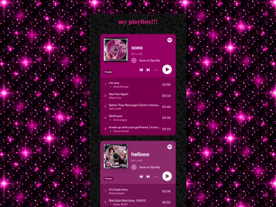 playlists screenshot