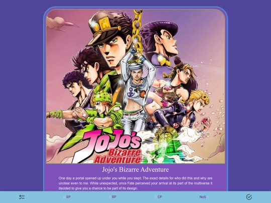 cyoas/JJBA screenshot