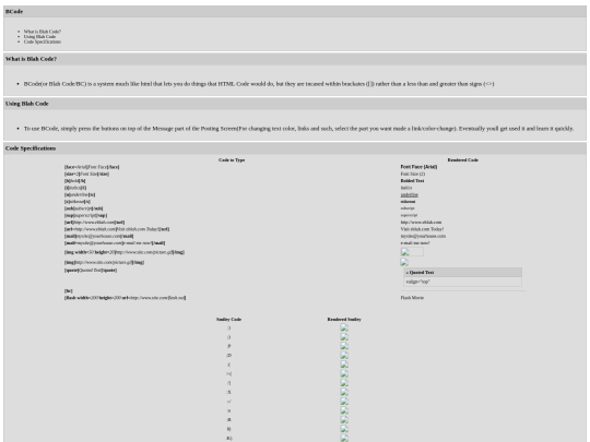 Fractured Fantasy/Guestbook/bcode screenshot