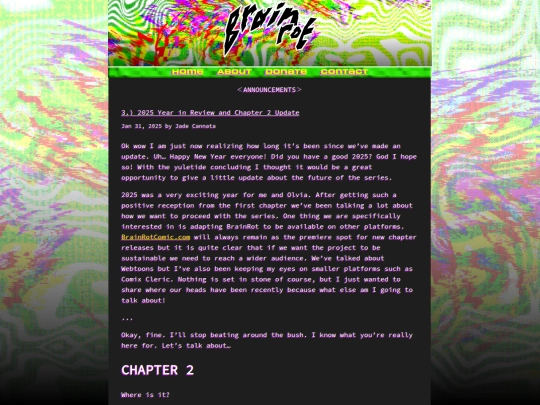 BrainRot Website_AnnouncementsPage1 screenshot