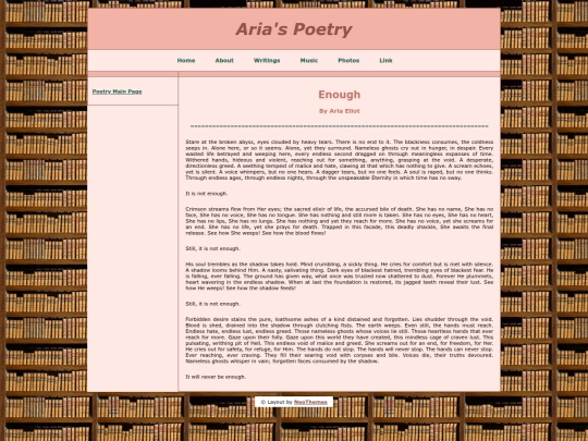 poetry/enough screenshot